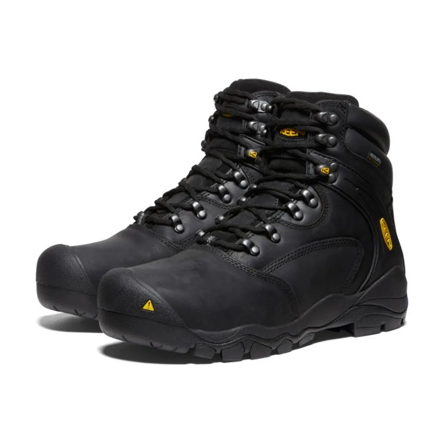 Men KEEN Work Boots & Shoes<Men'S Louisville 6" Waterproof Boot (Steel Toe) | Black