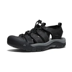 Men KEEN Sandals<Men'S Newport Leather | Black/Steel Grey