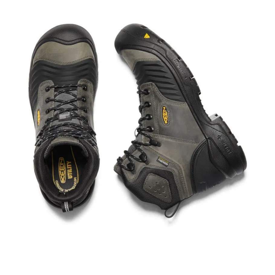 Men KEEN Work Boots & Shoes<Men'S Portland 6" Waterproof Boot (Carbon-Fiber Toe) | Magnet/Black