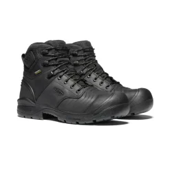 Men KEEN Work Boots & Shoes<Men'S Portland 6" Waterproof Boot (Carbon-Fiber Toe) | Black/Black