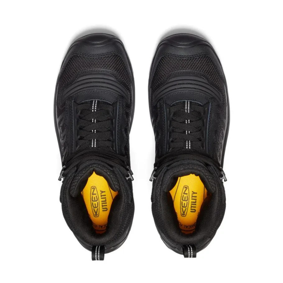 Men KEEN Work Boots & Shoes<Men'S Reno Kbf Waterproof Mid (Soft Toe) | Black/Black