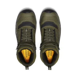 Men KEEN Work Boots & Shoes<Men'S Reno Mid Kbf Waterproof (Carbon-Fiber Toe) | Dark Olive/Black