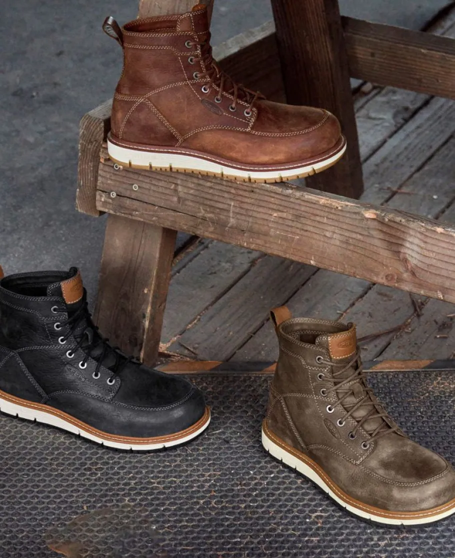 Men KEEN Work Boots & Shoes<Men'S San Jose 6" Boot (Aluminum Toe) | Falcon/Caramel Cafe