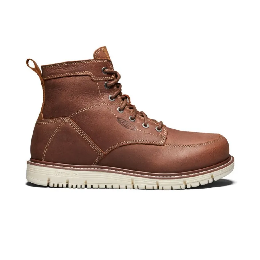 Men KEEN Work Boots & Shoes<Men'S San Jose 6" Boot (Soft Toe) | Gingerbread/Off White