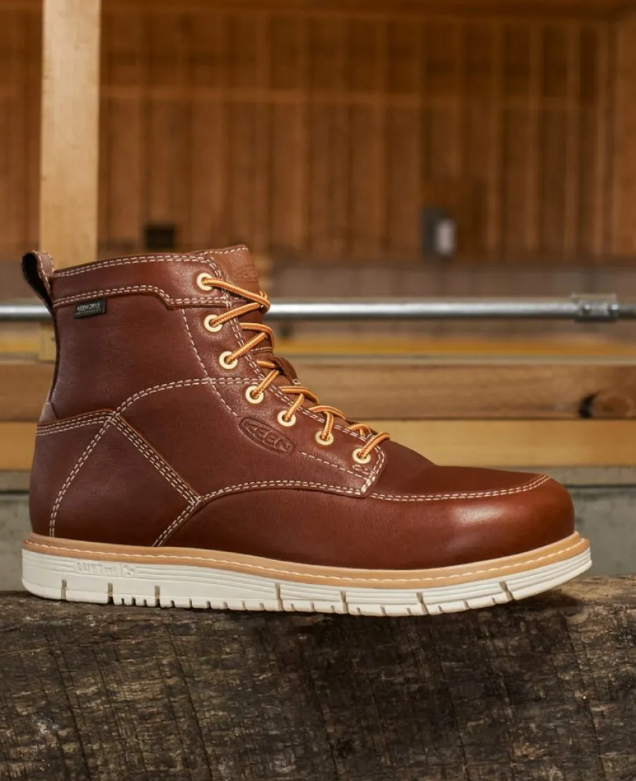 Men KEEN Work Boots & Shoes<Men'S San Jose 6" Waterproof Boot (Soft Toe) | Cascade Brown