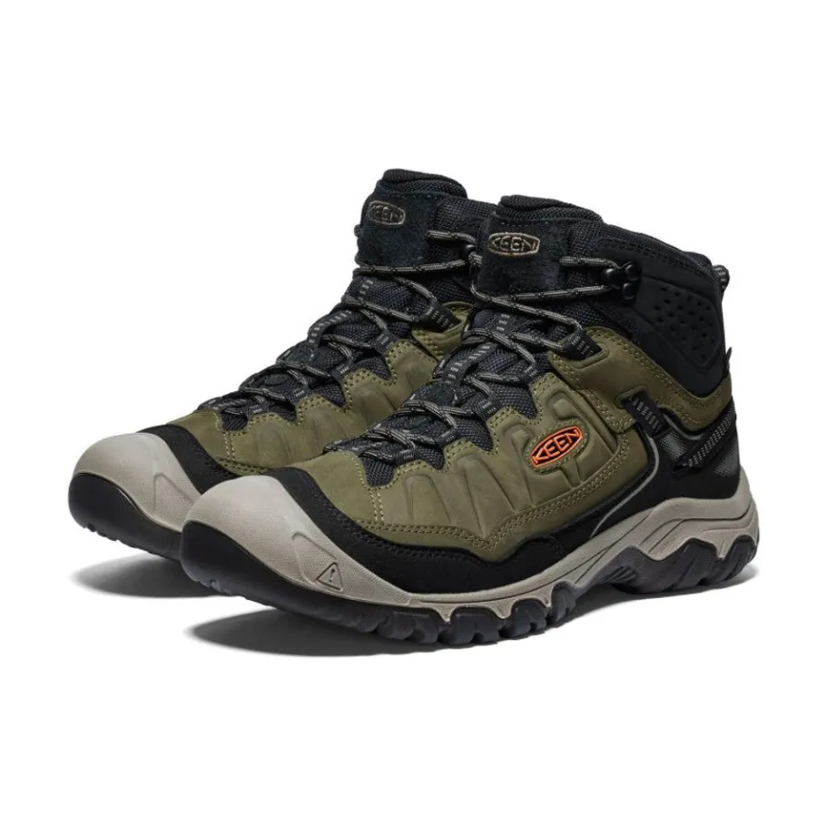 Men KEEN Boots<Men'S Targhee Iv Waterproof Hiking Boot | Dark Olive/Gold Flame