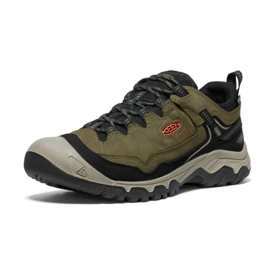 Men KEEN Shoes<Men'S Targhee Iv Wide Waterproof Hiking Shoe | Dark Olive/Gold Flame