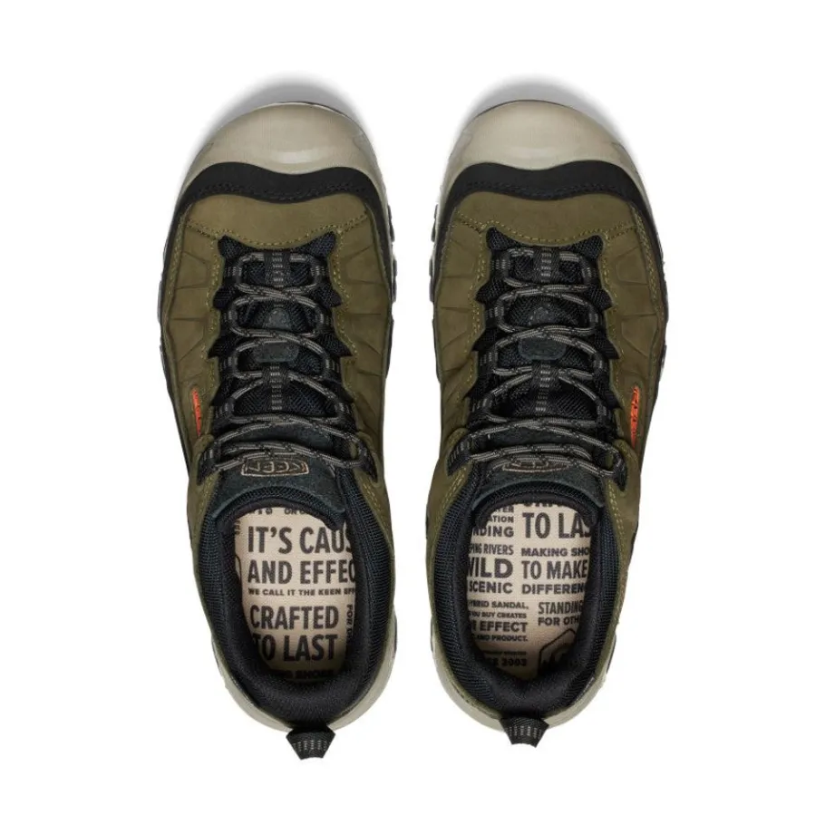 Men KEEN Shoes<Men'S Targhee Iv Wide Waterproof Hiking Shoe | Dark Olive/Gold Flame