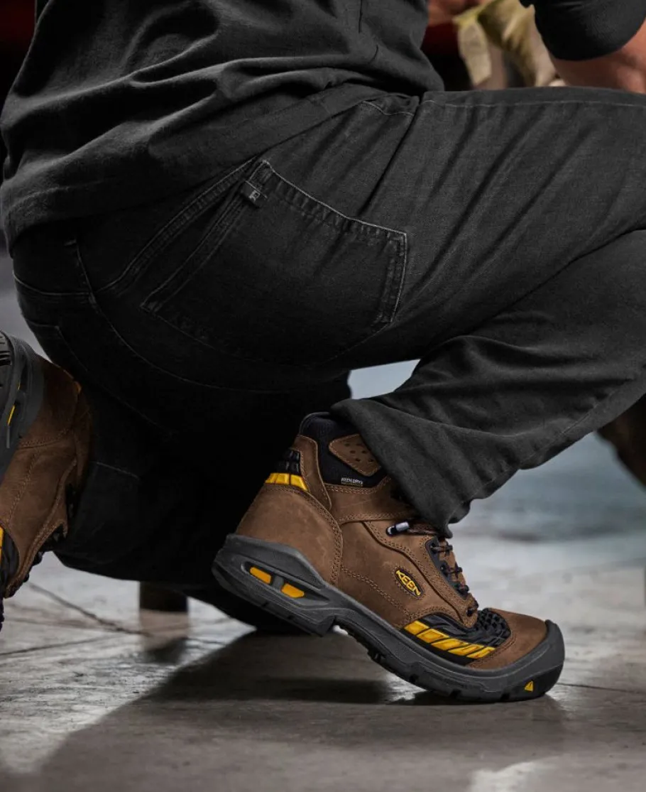 Men KEEN Work Boots & Shoes<Men'S Troy 6" Waterproof Boot (Carbon-Fiber Toe) | Dark Earth/Black
