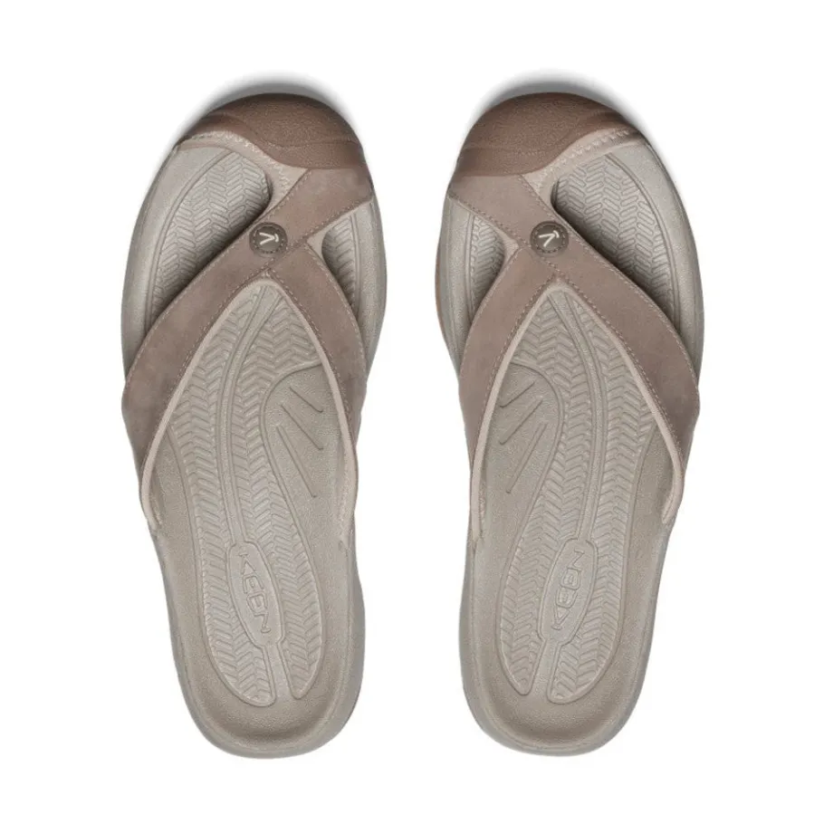 Men KEEN Slip-Ons<Men'S Waimea Leather Flip-Flop | Brindle/Birch