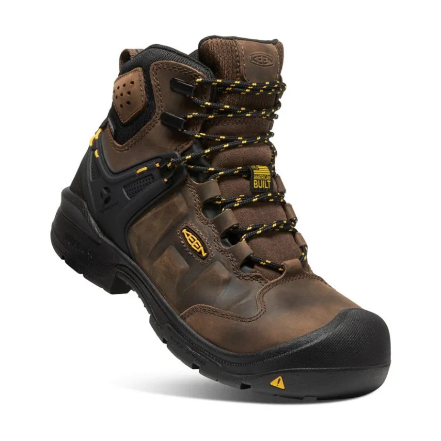 Women KEEN Work Boots & Shoes<Women'S Dover 6" Waterproof Boot (Carbon-Fiber Toe) | Dark Earth/Black