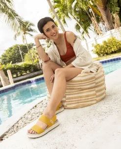 Women KEEN Sandals<Women'S Elle Backstrap Sandal | Golden Yellow/Star White