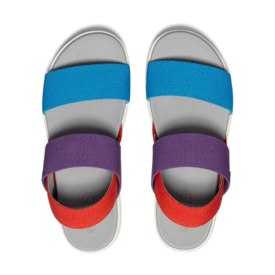 Women KEEN Sandals<Women'S Elle Backstrap Sandal | Charisma/Red Clay/Fjord Blue Tri-Tone