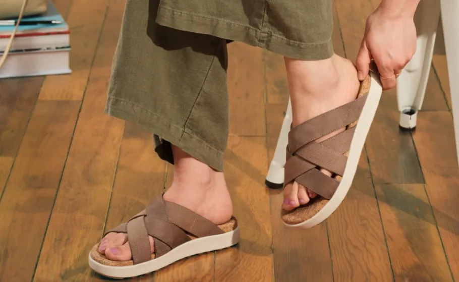 Women KEEN Slip-Ons<Women'S Elle Mixed Slide | Brindle/Birch