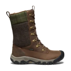 Women KEEN Boots<Women'S Greta Tall Waterproof Boot | Dark Earth/Green Plaid