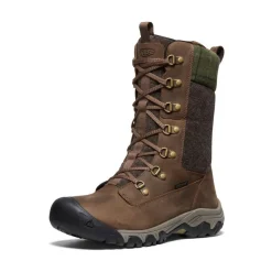 Women KEEN Boots<Women'S Greta Tall Waterproof Boot | Dark Earth/Green Plaid