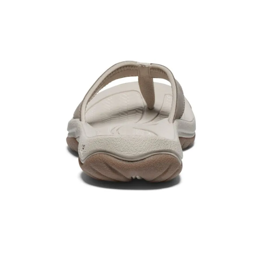 Women KEEN Slip-Ons<Women'S Kona Leather Flip-Flop | Brindle/Silver Birch
