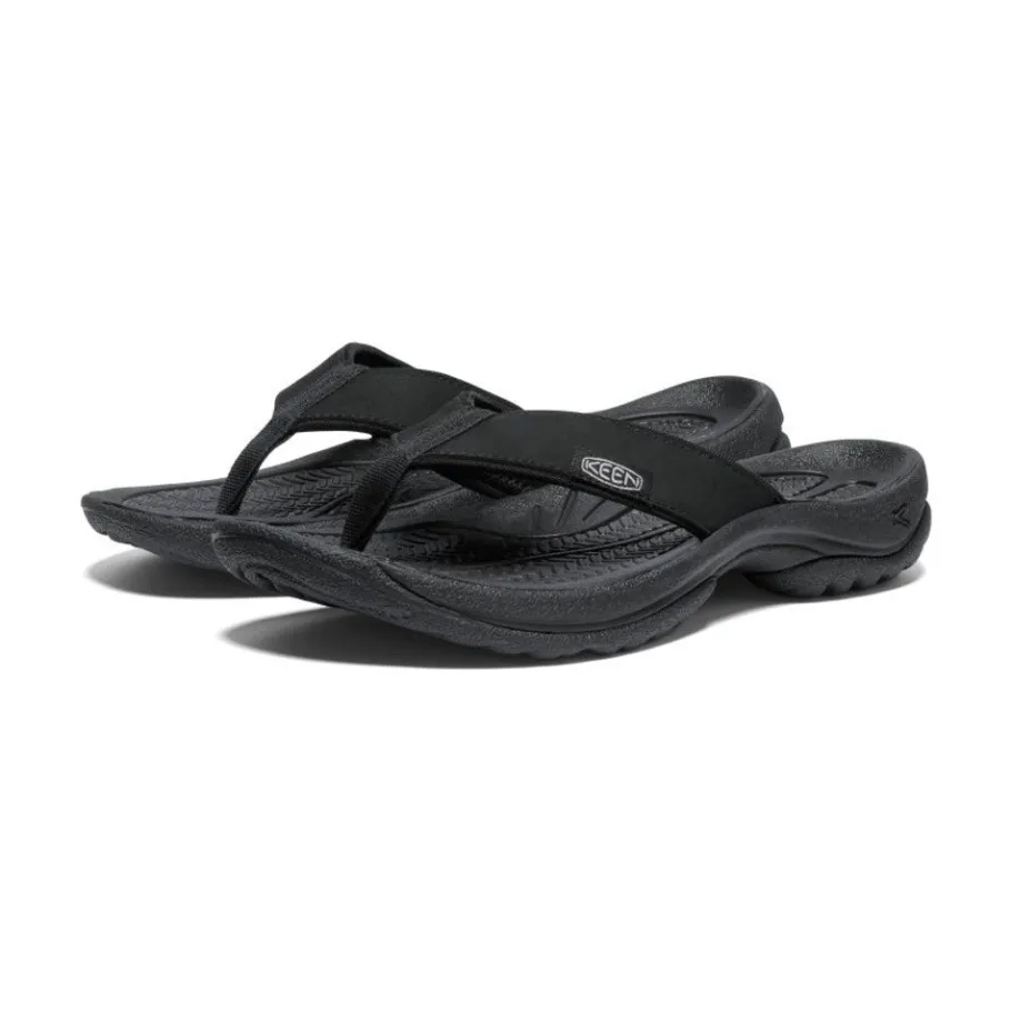 Women KEEN Slip-Ons<Women'S Kona Leather Flip-Flop | Black/Vapor