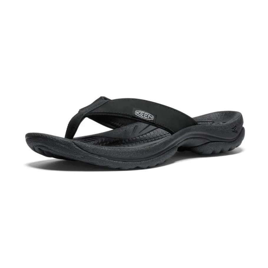 Women KEEN Slip-Ons<Women'S Kona Leather Flip-Flop | Black/Vapor