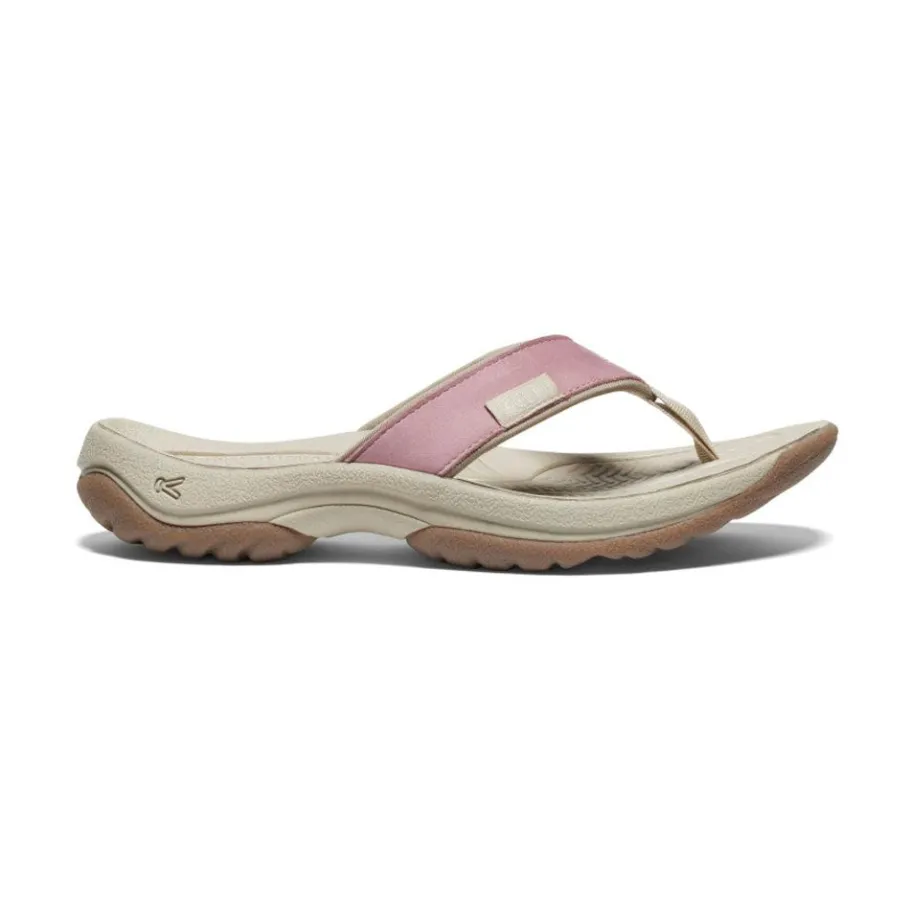 Women KEEN Slip-Ons<Women'S Kona Leather Flip-Flop | Nostalgia Rose/Plaza Taupe