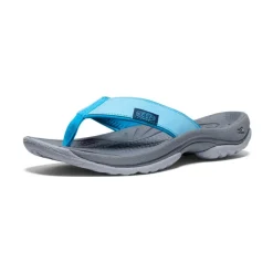 Women KEEN Slip-Ons<Women'S Kona Leather Flip-Flop | Blue Atoll/Blue Danube