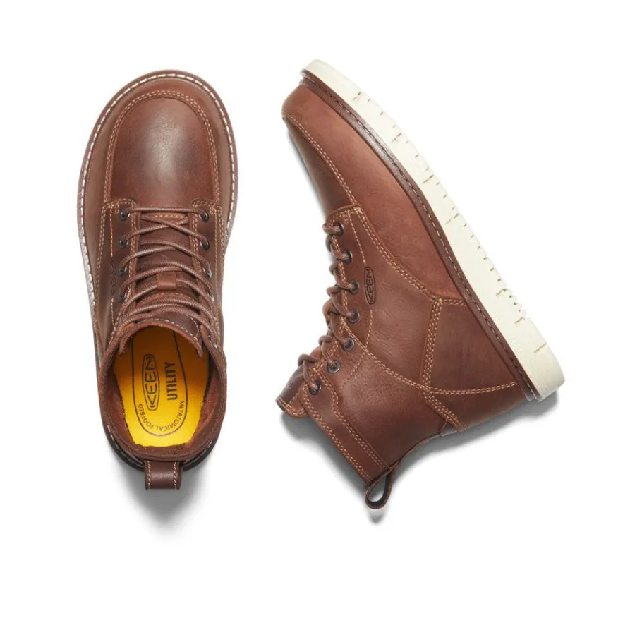 Women KEEN Work Boots & Shoes<Women'S San Jose 6" Boot (Soft Toe) | Gingerbread/Off White