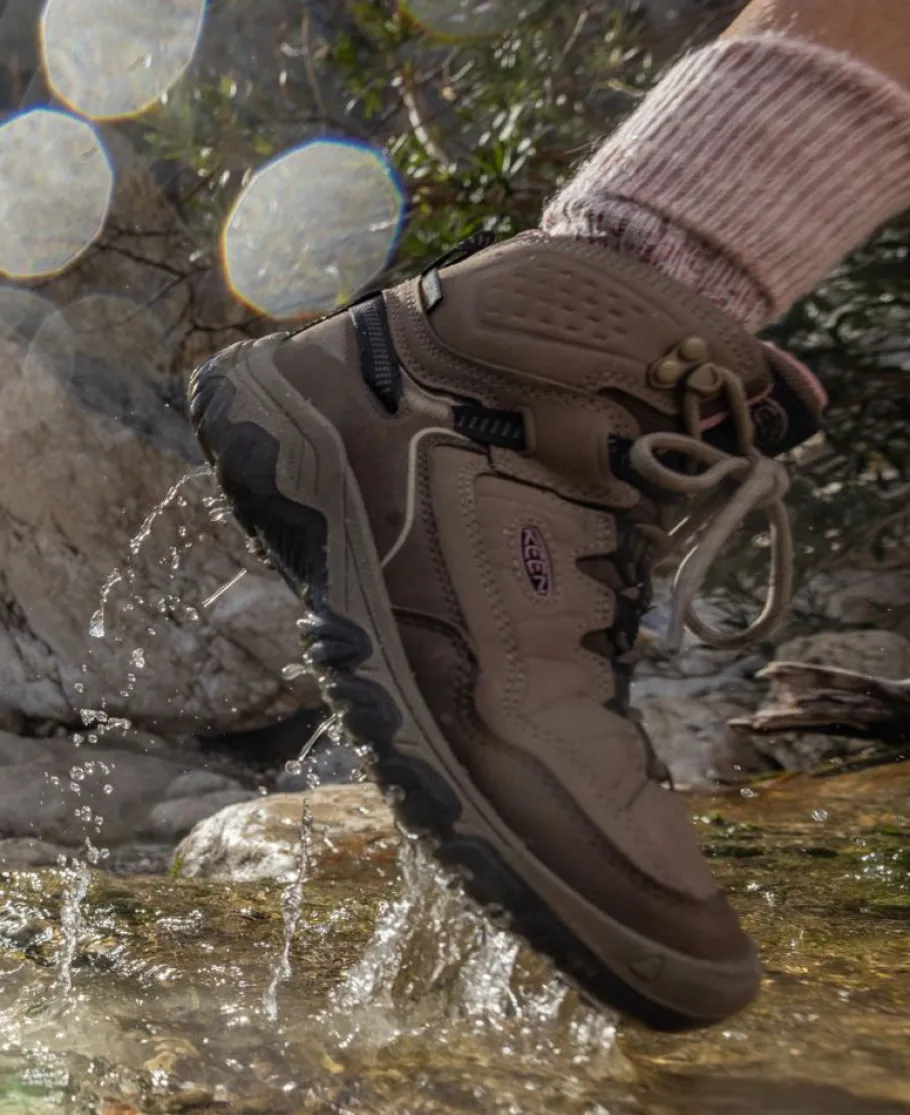 Women KEEN Boots<Women'S Targhee Iv Wide Waterproof Hiking Boot | Brindle/Nostalgia Rose